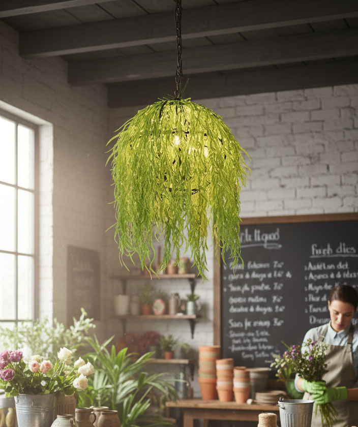 lustre végétal suspension décoration